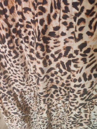 Brand new F&F V-neck leopard print viscose dress size UK14 EU42 Postage included