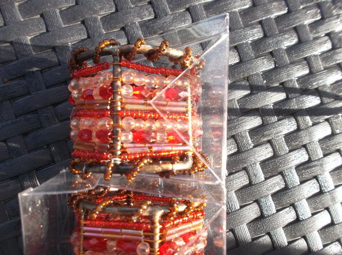 4 Beautiful Pearl/Metal Napkin Rings, NEW