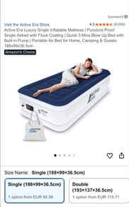 Active Era Luxury Single Inflatable Mattress