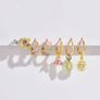 7pcs Elegant Sweet Floral Zirconia Earring & Stud Set Image 2