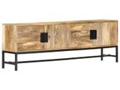 TV Cabinet 140x30x50 cm Solid Mango Wood