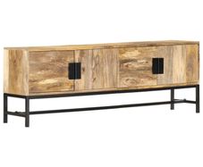 TV Cabinet 140x30x50 cm Solid Mango Wood