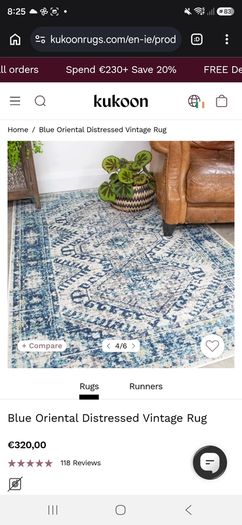 Blue Oriental Kukoon Rug
