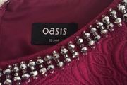 Oasis size 16/18 stunning embellished dress E87 New