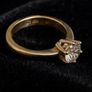 9ct Gold Solitaire CZ Ring, Size K, Excellent Condition Image 3