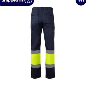 Velilla Vl157 - High-visibility Two-tone Pants - Navy/fluo Yellow