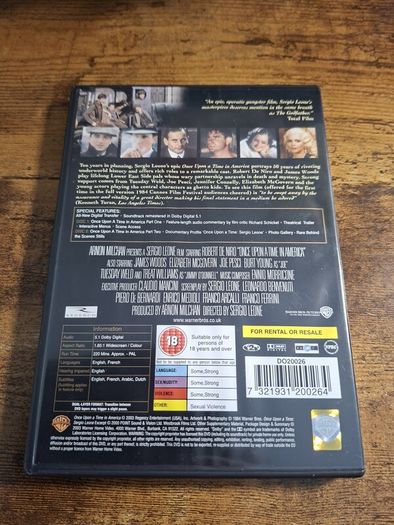 "Once Upon a Time in America" (1984) DVD - free standard postage