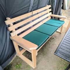 Handmade Wooden Garden Bench Table Shelves Custom Builds