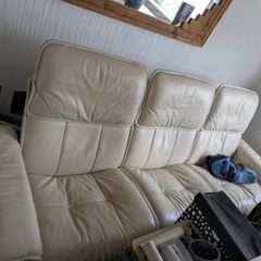 Vintage leather couch set