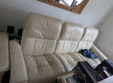 Vintage leather couch set