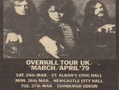Motorhyead Overkill Tour Poster 1979