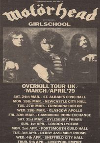 Motorhyead Overkill Tour Poster 1979