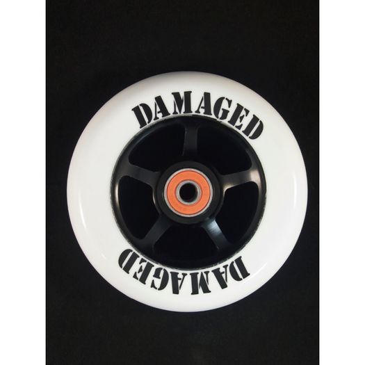 Damaged Alloy 5 Spoke Black 110mm Wheel With Abec 9 Bearings