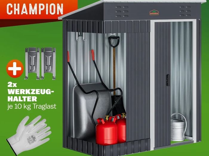 Metal Shed Weatherproof Garden Cabinet with Lockable Door