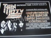 Thin Lizzy poster Dalymount Park Dublin Ireland 1977 Reprodution