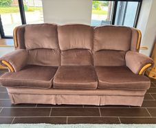 Chocolate Brown Three Seater Sofa