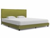 Bed Frame Green Fabric 150x200 cm