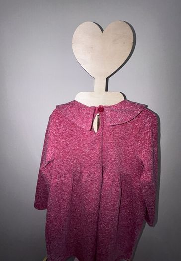 Baby Girls Pink Long Sleeved Dress from Name It Age 9-12 months / EU 80cm