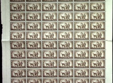 IRELAND 1960 10 x 6 Part Sheet 1/3 World Refugee Year Examples Margins