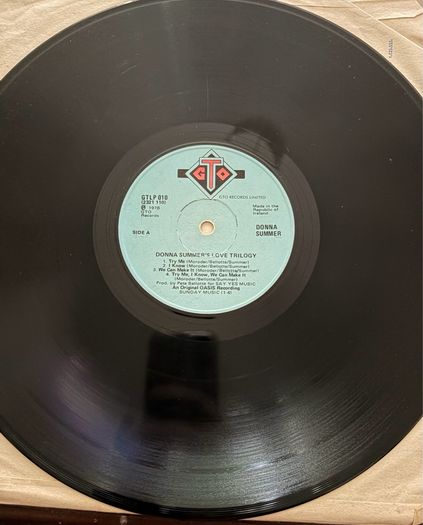 Donna Summer A Love Trilogy 197612 inch LP