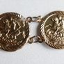 Vintage 9CT GOLD BRACELET Hallmarked 375. St. George Medallions  Bangle. length 7" - 4,45g Image 8