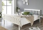 Sleek Elegant White Bed Frame Free P&p (multiple Sizes)