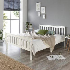 Sleek Elegant White Bed Frame Free P&p (multiple Sizes)