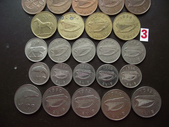 Lot of 41 Irish coins (1971-2000)