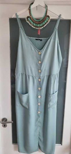 KRABI acqua button front midi Sz 46 (Fit 16-18UK)