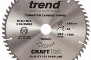 Trend CSB/25060 CraftPro Saw Blade 250mm x 30mm x 60T
