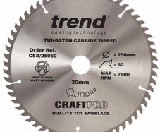 Trend CSB/25060 CraftPro Saw Blade 250mm x 30mm x 60T