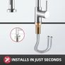 Kitchen Tap 360 with 2 Spray Mode Spring Kitchen Sink Mixer Taps with Pull Out Spray, Commercial Faucet Single Handle Lever, High Arc Swivel Cold and hot Fittings UK Standard Image 3