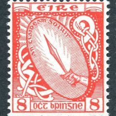 Ireland 1940 Scott # 137 Second Definitive Series 8p Bright Red - Mint Never Hinged Condition