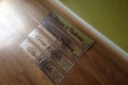 Chrome wedding number plates
