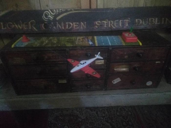 Vintage Tin Airplane Toy