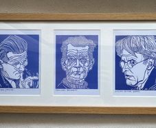 Irish Writers, Framed Prints, James Joyce, Samuel Beckett, WB Yeats