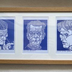 Irish Writers, Framed Prints, James Joyce, Samuel Beckett, WB Yeats