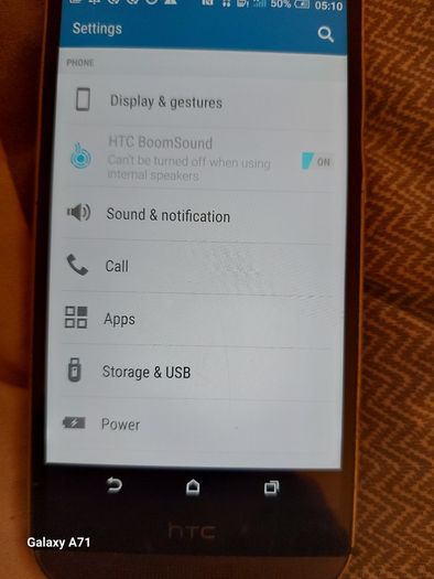 HTC One-M8, 1.8GB Ram, 16GB HDD, O2 network I think, working fine, Does show wear