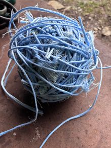 Bag of used baling twine