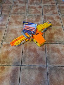 Nerf Havoc Fire Ebf-25 automatic Dart Gun + 30 Pack N -strike Darts Refill Pack