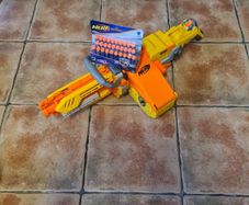 Nerf Havoc Fire Ebf-25 automatic Dart Gun + 30 Pack N -strike Darts Refill Pack
