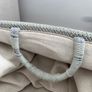 2x Duck Egg Blue Soft Knit Storage Baskets Image 7