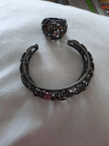 jewel encrusted matching bracelet and ring by Ricarda M