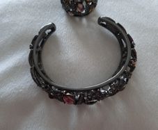 jewel encrusted matching bracelet and ring by Ricarda M