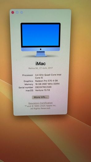 Apple iMac 27" 5K Retina (2017) - 16GB RAM, 1TB, Boxed