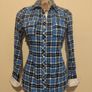 Zara Blue Check Shirt Image 8