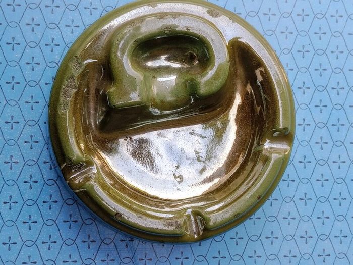 Cast Iron, Enamel, ashtray, vintage, cigar tray