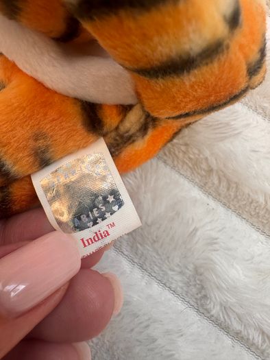 Vintage Ty Beanie Baby India the Tiger 2000 Used Please see photos