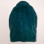 Sam Edelman Deep Teal Green Soft Faux Fur Plush Winter Overcoat Size L Image 8