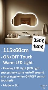 LED Bathroom Mirror 115x60cm Flowing LED Light